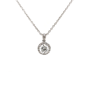 Halo Solitaire Pendant
